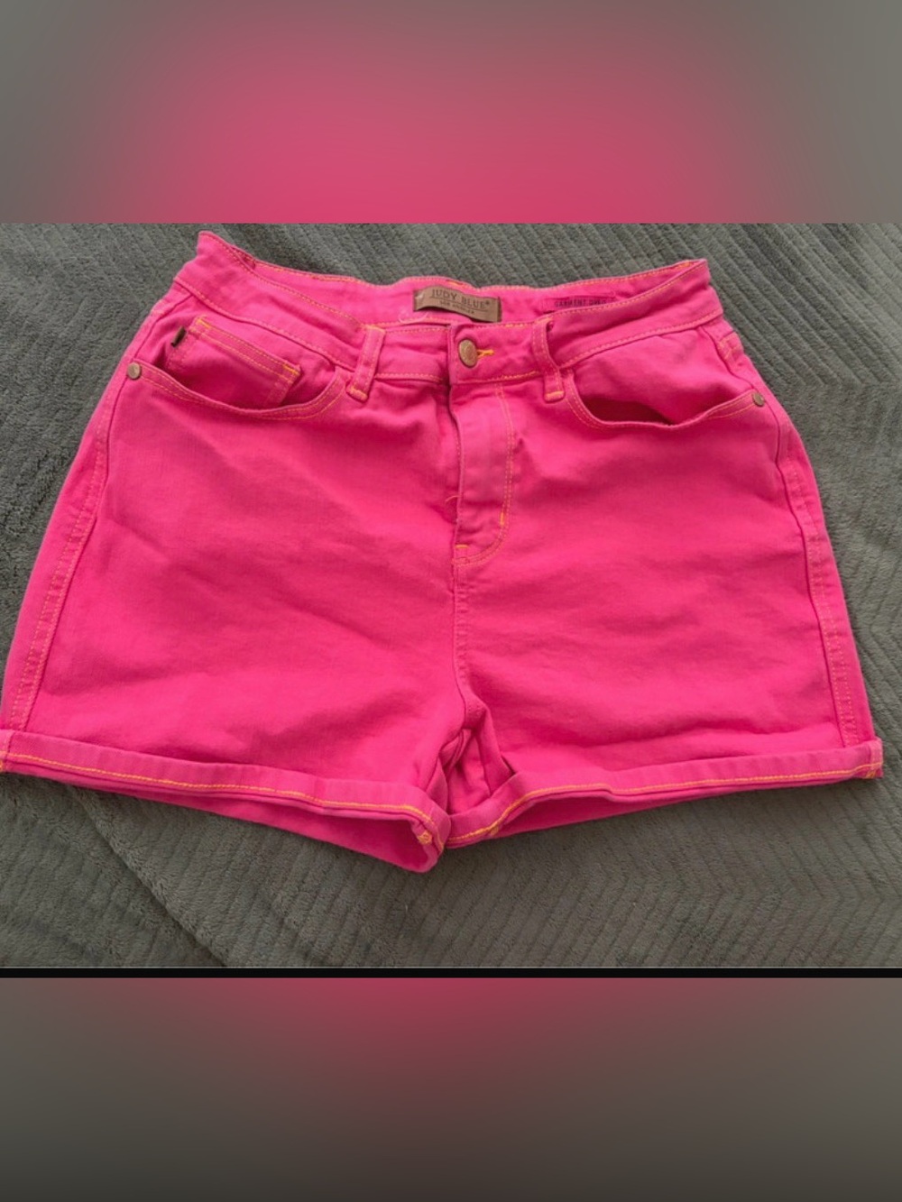 Judy Blue High-Waist Hot Pink Women's Denim Shorts SZ Large